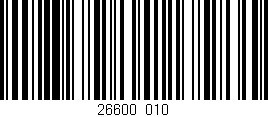 Código de barras (EAN, GTIN, SKU, ISBN): '26600/010'