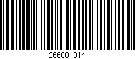 Código de barras (EAN, GTIN, SKU, ISBN): '26600/014'