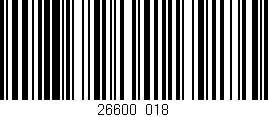Código de barras (EAN, GTIN, SKU, ISBN): '26600/018'