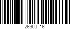 Código de barras (EAN, GTIN, SKU, ISBN): '26600/16'
