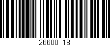 Código de barras (EAN, GTIN, SKU, ISBN): '26600/18'