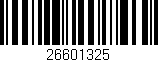 Código de barras (EAN, GTIN, SKU, ISBN): '26601325'