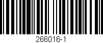 Código de barras (EAN, GTIN, SKU, ISBN): '266016-1'