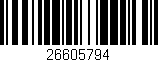 Código de barras (EAN, GTIN, SKU, ISBN): '26605794'