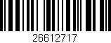 Código de barras (EAN, GTIN, SKU, ISBN): '26612717'