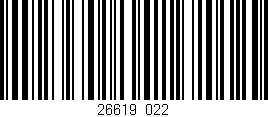 Código de barras (EAN, GTIN, SKU, ISBN): '26619/022'