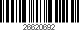 Código de barras (EAN, GTIN, SKU, ISBN): '26620692'
