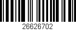 Código de barras (EAN, GTIN, SKU, ISBN): '26626702'