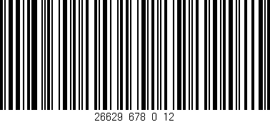 Código de barras (EAN, GTIN, SKU, ISBN): '26629_678_0_12'
