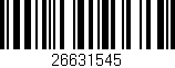 Código de barras (EAN, GTIN, SKU, ISBN): '26631545'