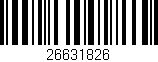 Código de barras (EAN, GTIN, SKU, ISBN): '26631826'