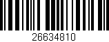 Código de barras (EAN, GTIN, SKU, ISBN): '26634810'