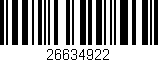 Código de barras (EAN, GTIN, SKU, ISBN): '26634922'