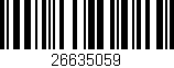 Código de barras (EAN, GTIN, SKU, ISBN): '26635059'