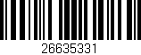 Código de barras (EAN, GTIN, SKU, ISBN): '26635331'