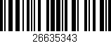 Código de barras (EAN, GTIN, SKU, ISBN): '26635343'