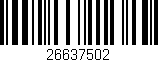 Código de barras (EAN, GTIN, SKU, ISBN): '26637502'