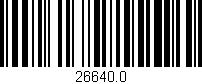 Código de barras (EAN, GTIN, SKU, ISBN): '26640.0'