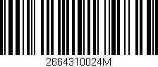 Código de barras (EAN, GTIN, SKU, ISBN): '2664310024M'