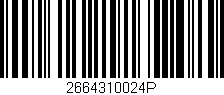 Código de barras (EAN, GTIN, SKU, ISBN): '2664310024P'