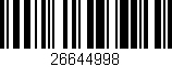 Código de barras (EAN, GTIN, SKU, ISBN): '26644998'