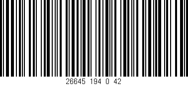 Código de barras (EAN, GTIN, SKU, ISBN): '26645_194_0_42'