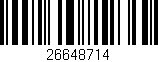 Código de barras (EAN, GTIN, SKU, ISBN): '26648714'