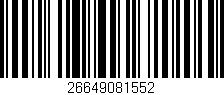 Código de barras (EAN, GTIN, SKU, ISBN): '26649081552'