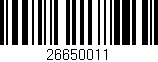 Código de barras (EAN, GTIN, SKU, ISBN): '26650011'
