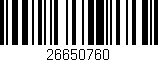Código de barras (EAN, GTIN, SKU, ISBN): '26650760'