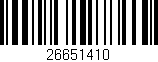 Código de barras (EAN, GTIN, SKU, ISBN): '26651410'