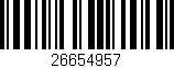 Código de barras (EAN, GTIN, SKU, ISBN): '26654957'