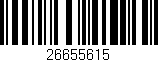 Código de barras (EAN, GTIN, SKU, ISBN): '26655615'