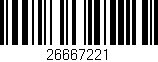 Código de barras (EAN, GTIN, SKU, ISBN): '26667221'