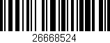 Código de barras (EAN, GTIN, SKU, ISBN): '26668524'