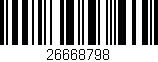 Código de barras (EAN, GTIN, SKU, ISBN): '26668798'