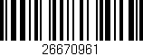 Código de barras (EAN, GTIN, SKU, ISBN): '26670961'