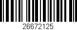 Código de barras (EAN, GTIN, SKU, ISBN): '26672125'