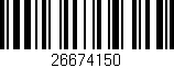 Código de barras (EAN, GTIN, SKU, ISBN): '26674150'