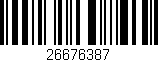Código de barras (EAN, GTIN, SKU, ISBN): '26676387'