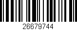 Código de barras (EAN, GTIN, SKU, ISBN): '26679744'