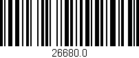Código de barras (EAN, GTIN, SKU, ISBN): '26680.0'