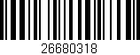 Código de barras (EAN, GTIN, SKU, ISBN): '26680318'
