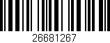 Código de barras (EAN, GTIN, SKU, ISBN): '26681267'