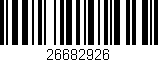 Código de barras (EAN, GTIN, SKU, ISBN): '26682926'