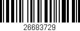 Código de barras (EAN, GTIN, SKU, ISBN): '26683729'