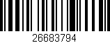 Código de barras (EAN, GTIN, SKU, ISBN): '26683794'