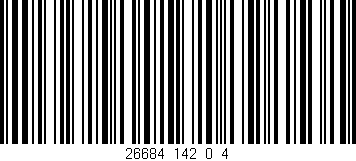 Código de barras (EAN, GTIN, SKU, ISBN): '26684_142_0_4'