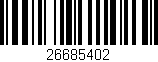 Código de barras (EAN, GTIN, SKU, ISBN): '26685402'