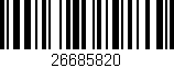 Código de barras (EAN, GTIN, SKU, ISBN): '26685820'